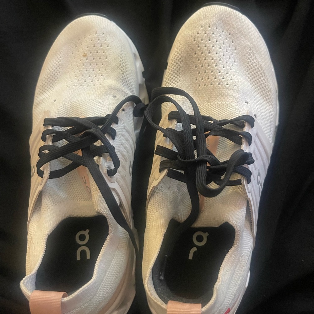 Cloud 9 White and Black Athletic Shoes